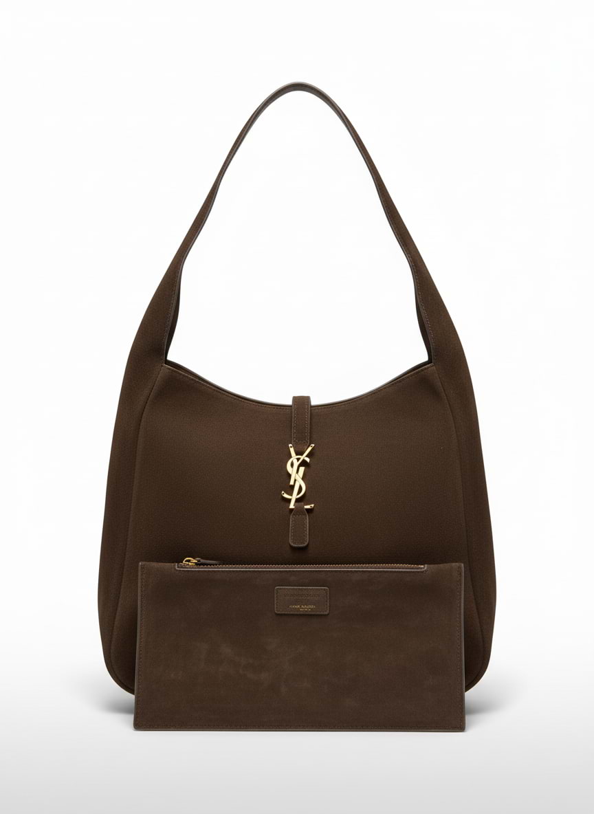 Suede hobo boho satchel tote bag